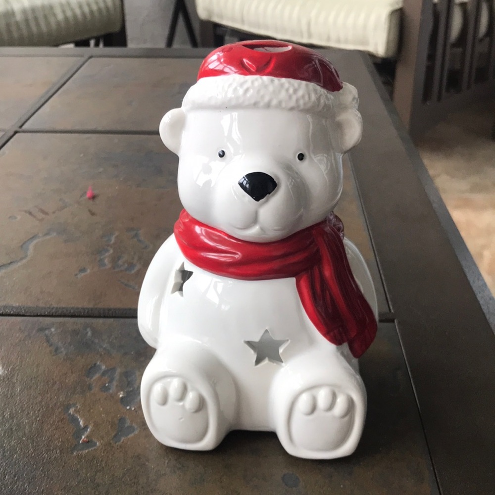 Christmas Polar Bear Votive Holder